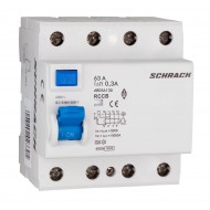 Intrerupator, diferential, Schrack, AMPARO, Tip A, Tetrapolar, 4P, 63A, 300mA, 10kA