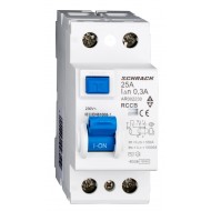 Intrerupator, diferential, Schrack, AMPARO, Tip AC, Bipolar, 2P, 25A, 300mA, 10kA