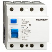 Intrerupator, diferential, Schrack, AMPARO, Tip A, Tetrapolar, 4P, 25A, 30mA, 10kA Intrerupator, diferential, Schrack, AMPARO, Tip A, Tetrapolar, 4P, 25A, 30mA, 10kA