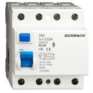 Intrerupator, diferential, Schrack, AMPARO, Tip A, Tetrapolar, 4P, 25A, 30mA, 10kA