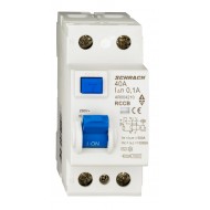 Intrerupator, diferential, Schrack, AMPARO, Tip AC, Bipolar, 2P, 40A, 100mA, 10kA