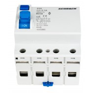 Intrerupator, diferential, Schrack, AMPARO, Tip AC, Tetrapolar, 4P, 63A, 100mA, 10kA