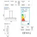 Pendul, Model Linus, Argintiu, 23W, 1610 lm, Lumina Calda, 3000K, 230V, Abajur, Plastic, IP40, Elmark, 955LINUS1P