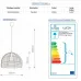 Pendul, Model Lucca, Alb, 1 X E27, 230V, IP20, Abajur, Metal, Elmark, 955LUCCA1/WH - imaginea produsului 955LUCCA1/WH din categoria Pendule
