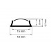 Profil, aluminiu, pentru, banda, LED, 2M, aplicat, flexibil, Ultralux, APN217