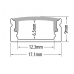 Profil, aluminiu, pentru, banda, LED, 2M, aplicat, Ultralux, APK207
