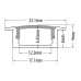 Profil, aluminiu, pentru, banda, LED, 3M, incastrat, Ultralux, APK301 - imaginea produsului APK301 din categoria Profil LED