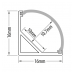 Profil, aluminiu, pentru, banda, LED, 2M, aplicat, pentru, colt, Ultralux, APK204 Profil, aluminiu, pentru, banda, LED, 2M, aplicat, pentru, colt, Ultralux, APK204