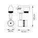 Spot, LED, pentru, sina, electrica, 2, linii, 230V, Milano-5, Argintiu, 5W, 334, lm, Lumina, neutra, 4200K, IP20, Horoz, 0TRK-018-008-0005-030