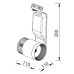 Spot, LED, pentru, sina, electrica, 2, linii, 230V, Paris-23, Argintiu, 23W, 1550, lm, Lumina, neutra, 4200K, IP20, Horoz, 0TRK-018-007-0023-030