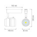 Spot, LED, pentru, sina, electrica, 2, linii, 230V, Roma, Alb, 23W, 1315, lm, Lumina, neutra, 4200K, IP20, Horoz, 0TRK-018-002-0023-010