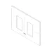Rama, 2, module, laterale, (se, monteaza, pe, suport, de, 3M), plastic, slate, grey, Vimar, NEVE, UP, 09679.03