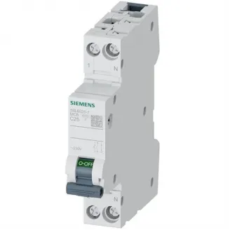 Siguranta automata 6KA 1P+N CURBA C 25A Siemens Siguranta automata 6KA 1P+N CURBA C 25A Siemens