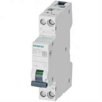 Siguranta automata 6KA 1P+N CURBA C 32A Siemens Siguranta automata 6KA 1P+N CURBA C 32A Siemens