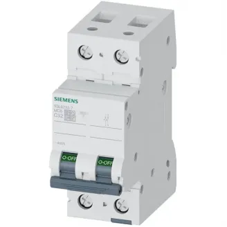 Siguranta automata bipolara 6KA 2P CURBA C 32A Siemens