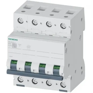Siguranta automata tetrapolara 6KA 4P CURBA C 25A Siemens