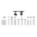 Spot, LED, pentru, sina, electrica, 2, linii, 230V, FLT25, Negru, 25W, 2250, lm, Lumina, calda, 3000K, IP40, Elmark, 93FTL25WW/BL