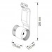 Spot, LED, pentru, sina, electrica, 2, linii, 230V, Paris-23, Argintiu, 23W, 1550, lm, Lumina, neutra, 4200K, IP20, Horoz, TRKLIG-8322230212