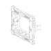 Suport, 2M, cu, gheare, 71mm, Vimar, NEVE, UP, 09602.1 - imaginea produsului 09602.1 din categoria Vimar NEVE UP