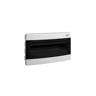 Tablou, cofret de distributie, din plastic, montaj incastrat, usa transparenta, IP40, 1 rând, 18 module, Noark, 101513, PNF 18T