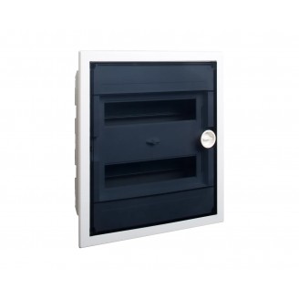 Tablou, cofret de distributie, din plastic, montaj incastrat, usa transparenta, IP40, 2 randuri, 2x12 module, Noark, 101530, PXF 24T
