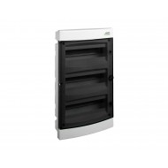 Tablou, cofret de distributie, din plastic, montaj incastrat, usa transparenta, IP40, 3 rânduri, 3x12 module, Noark, 101516, PNF 36T Tablou, cofret de distributie, din plastic, montaj incastrat, usa transparenta, IP40, 3 rânduri, 3x12 module, Noark, 101516, PNF 36T