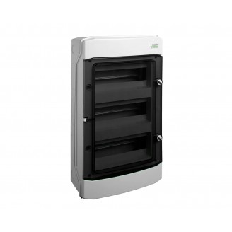 Tablou, cofret de distributie, din plastic, montare aparenta, usa transparenta, IP65, 3 rânduri, 3x12 module, Noark, 101496, PHS 36T